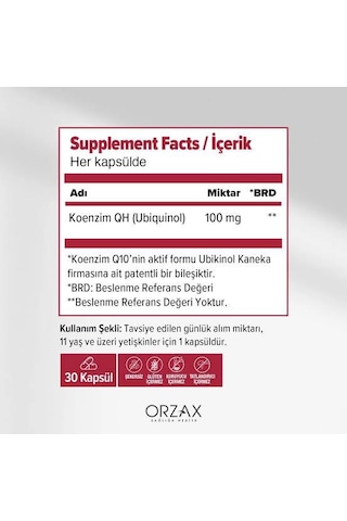 Ocean Koenzim Qh 100 Mg 30 Kapsül