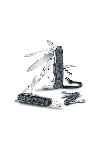 Victorinox 1.3713.942 Huntsman 91mm Lacivert Kamuflaj Kamp Çakı Lacivert