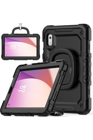 Lenovo Uyumlu Tab M9 / Lenovo Uyumlu K9 Tb310 Kickstand Case Pc+silikon Tablet Kılıf Omuz Kayışı