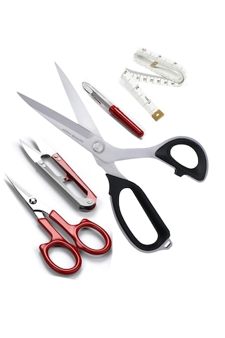 7250 Titanyum Uçlu Plastik Saplı Kumaş Kesim Makası Set 25 Cm
