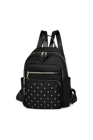 Lixiaqu01 Black Seyahat Sırt Çantası, Çift Omuz Çantası, Şık Siyah