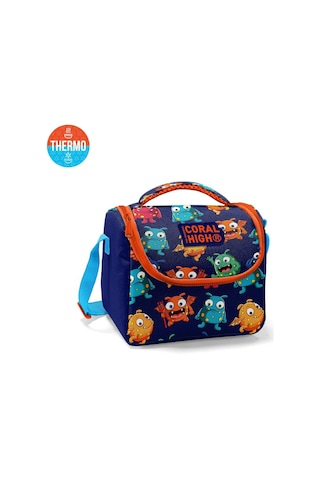 Coral High Kids Lacivert Mavi Canavar Desenli Thermo Beslenme Çantası 11822