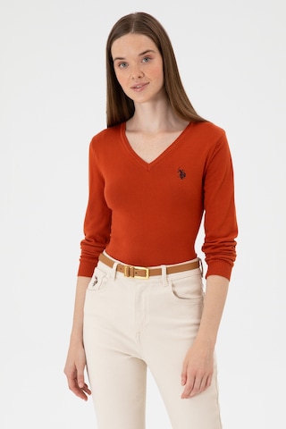 U.s. Polo Assn. Kadın Kiremit Kazak /triko 50313590-vr031 Kiremit