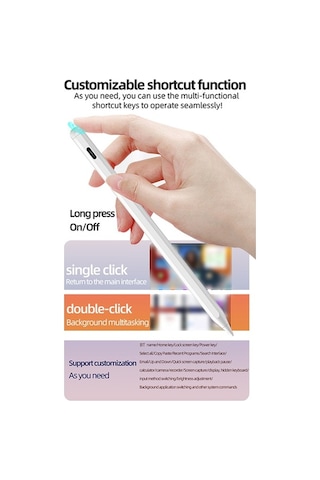 Pazly İpad Stylus Manyetik Şarjlı Type-c & Kablosuz, Gerçek Zamanlı Güç Çift Modlu