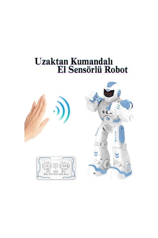 Uzaktan Kumandalı Robot El Sensörlü Şarjlı Led Işık Moonwalk Yürüyen Akıllı Robot 19 Fonksiyon
