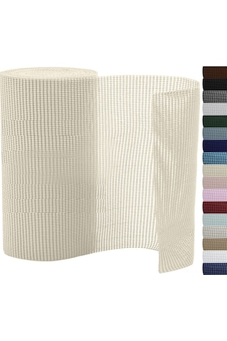 Geekyou Pvc Kaymazsız Raf Döşemi - Ev, Mutfak, Yemek Odası İçin Kesilebilir, Kolay Kurulumlu 2 Adet 30x150cm Bej