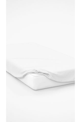 Altın Karma Jersey Penye Pamuklu 180x200 Cm Çift Kişilik Lastikli Çarşaf Beyaz Beyaz