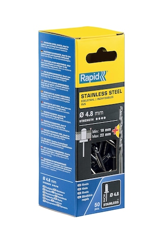 Rapid Perçin 4.8x25 Mm Paslanmaz Matkap Ucu