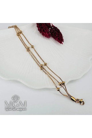 Mepa Gold Çelik Bileklikler 17+5 Cm Uzatma Payı - Kbl0138 Najmaddin Altın