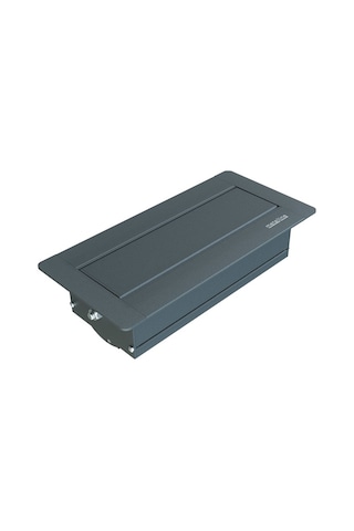 Metalline® Sole-line Dönmeli Masaüstü Priz Kutusu Usb - Antrasit