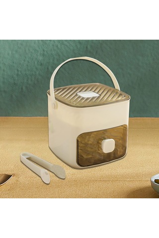 Suntek Basın Tipi Buz Küpü Tepsisi Kapaklı İstife Beyaz