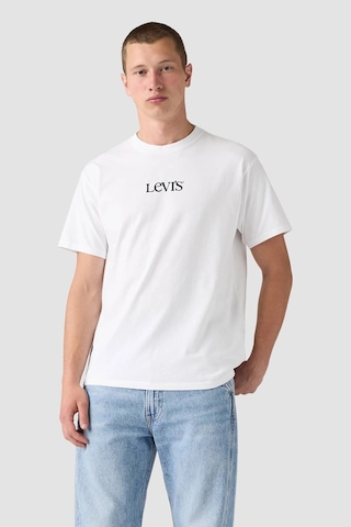 Levi's Logolu Pamuklu Bisiklet Yaka T Shirt Erkek T Shirt A9440-0022 Beyaz