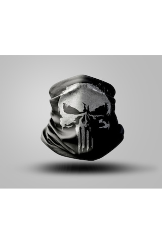 Buffalo The Punisher Tasarımlı Motorcu Buff Maske Outdoor Boyunluk Unisex Bandana Siyah Buffalo The Punisher Tasarımlı Motorcu Buff Maske Outdoor Boyunluk Unisex Bandana Siyah