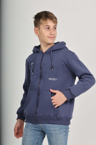 Toontoy Erkek Çocuk Luxury Baskılı Hırka İndigo