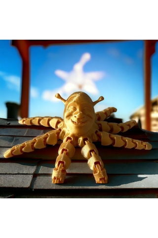 Ahtapot Shrek Figürü Altın Renk