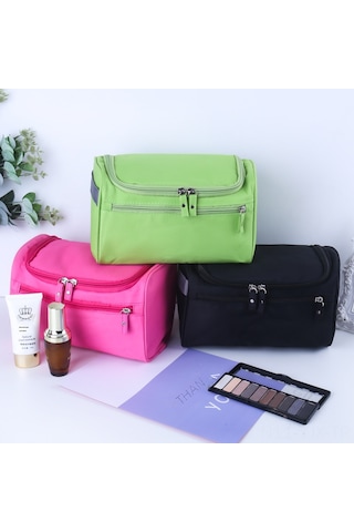 Geekyou Erkek Seyahat Tuvalet Çantası, Taşınabilir Büyük Kapasiteli, Dış Mekan Kullanıma Uygun, Organize Edici Dolap Çantası Siyah