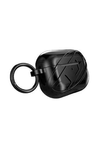 Diesel Apple AirPods Uyumlu Pro / Pro 2 İçin Parlak Kılıf - Siyah