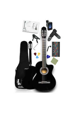 Cg-3901bk Klasik Gitar 4/4 Sap Ayarlı Kesik Kasa Full Set