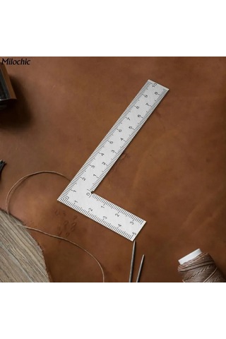 Moveevo Stainless Steel L-şekilli Cetvel 50x100mm: Dayanıklı, Korozyona Dayanıklı, Hassas Ölçü İçin Profesyonel Araç