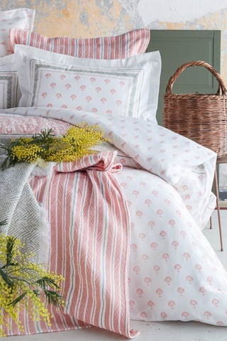 Apricitas Home Florantine Blush Çift Kişilik %100 Pamuk Nevresim Takımı Ve Battaniye-yatak Örtüsü Seti Pembe