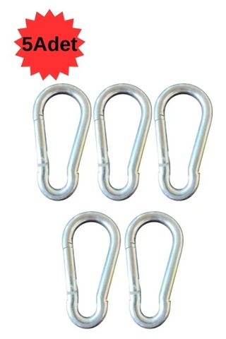 Karabina 6 Mm Yaylı Kanca Paslanmaz Çelik Kilit Olta Dağcılık