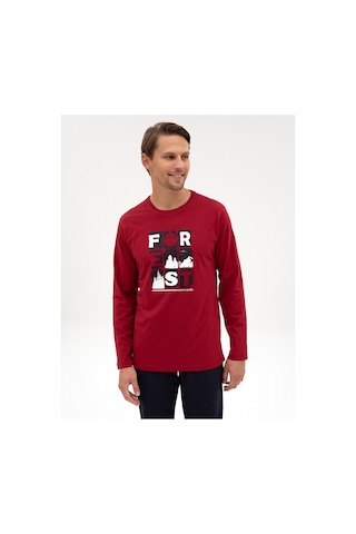 Pierre Cardin Erkek Bordo Pijama Takım 50322655-900 Bordo