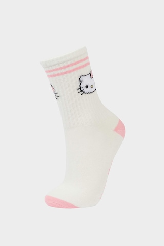 DeFacto Kız Çocuk Hello Kitty 3'lü Pamuklu Uzun Çorap F6704A8NSKR1