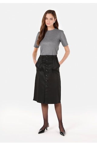 Colins Slim Fit Yuvarlak Yaka Kadın Gri Kısa Kol Tişört Cl1070449 Q1.v1 Gra Gri