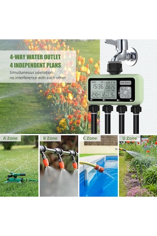 4 Çıkışlı Elektronik Su Zamanlayıcı