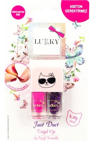 Lukky Soyulabilir 2'si 1 Arada Oje Pembe Mor