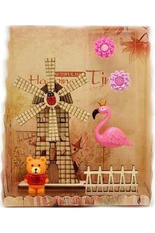 Işıklı Değirmen Flamingo Ve Teddy