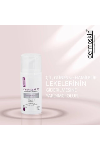 Dermoskin Celeritt SPF 25 Leke Karşıtı Bakım Kremi 30 ML