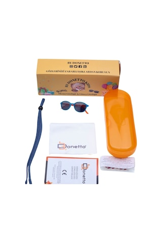 Yeni-unisex 1-5 Yaş %100 Uv Korumalı Polarize Turkuaz Turuncu Çocuk Güneş Gözlüğü Turkuaz - Turuncu