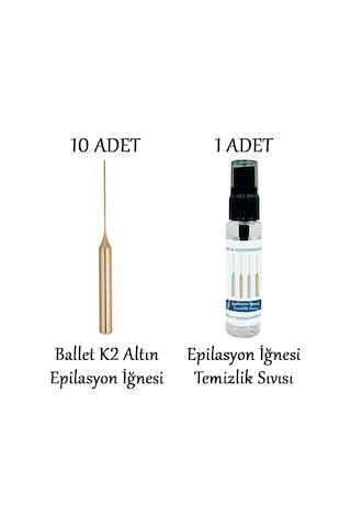 Ballet Gold K2 Epilasyon İğnesi 10'lu