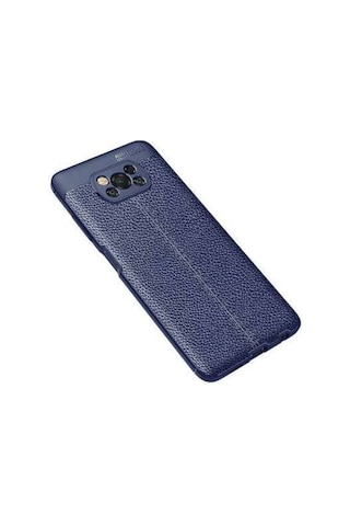 Xiaomi Poco X3 Kilif Kamera Korumali Deri Görünümlü Silikon Kilif 566573702