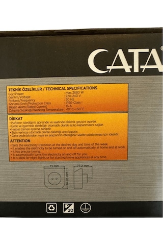 Cata Ct-9182 3680w 16 Amper Dijital Zaman Saati 8 Adet