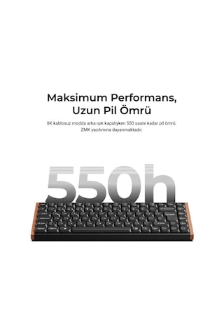 Milk Süt Pom Kahverengi Switch K3 Ultra 8k, 2,4 Ghz Kablosuz Bağlantı Özel Mekanik Klavye K3u-h3 Siyah