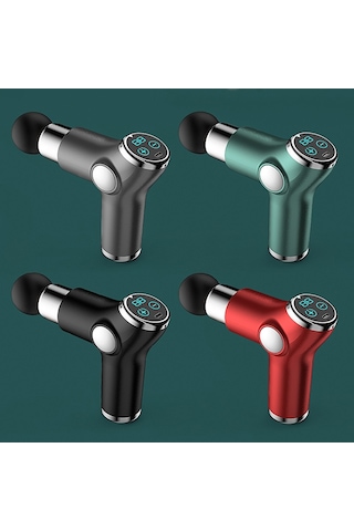 Sones K515 Mini Fasya Silahı Fitness Relax Kas Masaj Silahı Lcd Versiyon 32 Vites Yeşil