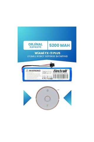 Wiami Fx-11 Plus Robot Süpürge Batarya 14.4V 5200 Mah Li-İon Pil