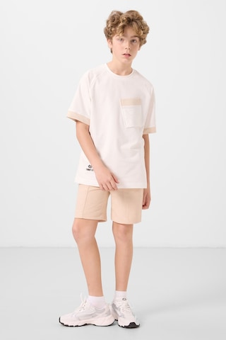 Tommylife Bej Pamuklu Yumuşak Dokulu Standart Fit Basic Erkek Çocuk Şort - 11289 Bej