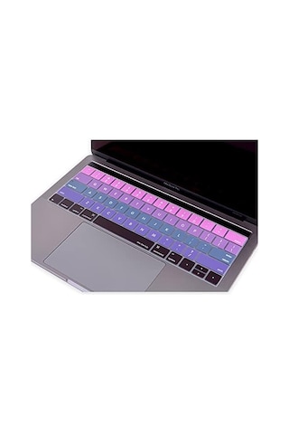 Us İngilizce Klavye Koruyucu Macbook Pro 13 15 Touch Bar Uyumlu A1706 A1989 A2159 A1707 A1990 Amerikan Düz Enter Ansı Silikon Keyboard Cover Pembe Mavi