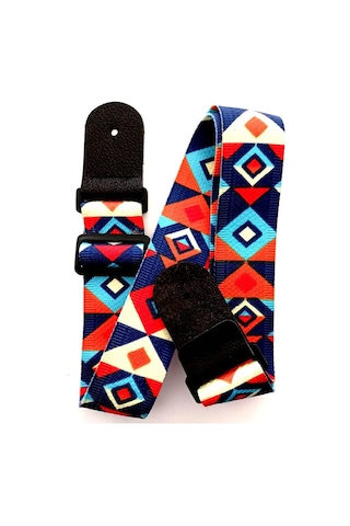 Rj200-b19 Gitar Askısı Deluxe Teal Guitar Strap Deri Başlıklı 2 Katlı