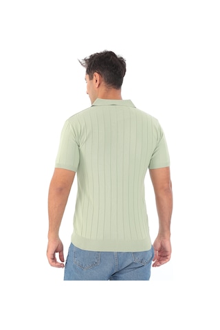 Monox Erkek Polo Yaka Fermuarlı Spor Yazlık Triko Tişort Yeşil