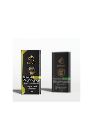 Biincir Naturel Sızma Erken Hasat Soğuk Sıkım Zeytinyağı 5 L