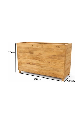 Ahşap Sınır Saksı 80 Cm