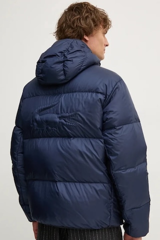 Lacoste Relaxed Fit Down Fill Jacket Kaztüyü Dolgu Sabit Kapüşonlu Lacivert Mont Lacivert