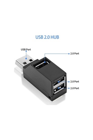 Fonken 3 Port Usb 3.0 Hub Genişletici Pc Dizüstü Bilgisayarlar İçin Usb 2.0 Splitter 3 Yollu Şarj Cih Otg U Disk USB Aks. 56464006