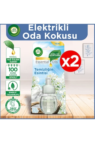 Air Wick Elektrikli Oda Kokusu Yedek Şişe Temizliğin Esintisi x 2