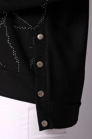 Taş Baskılı Yanı Çıtçıtlı Bluz Siyah