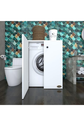 Kenzlife Çamaşır Makinesi Dolabı Kapaklı Tatyana Byz 90*70*60 Ban Çok Renkli